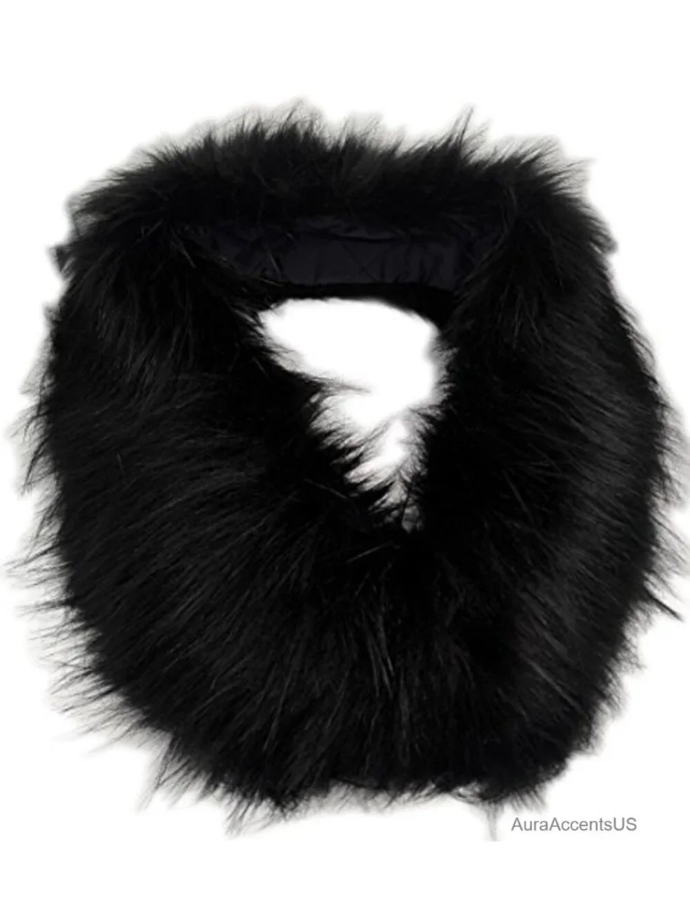 Faux Fur Hood Trim Replacement Collar Detachable Scarf Wrap for Coat Sweater